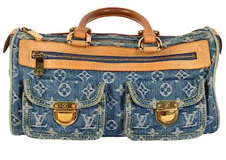 Blue Denim Louis Vuitton 'Neo Speedy' Bag
