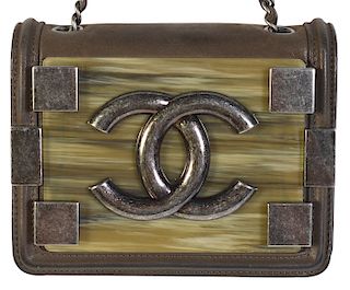 Mini Crossbody CHANEL Bag in Brown Leather