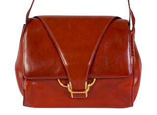 Vintage Hermes Red Leather with Gold Hardware