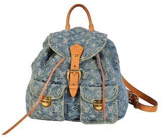 Louis Vuitton 'Sac A Dos' Denim Monogram Backpack