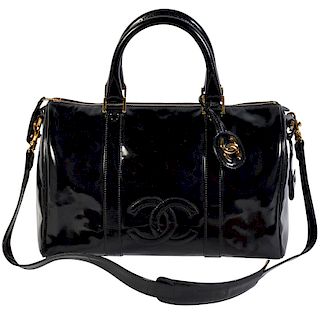 Limited Edition CHANEL Black Patent Leather Bag
