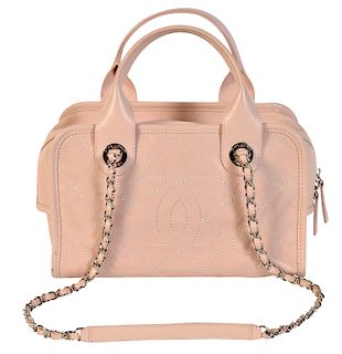 Pink Caviar Leather CHANEL 'Bowler' Bag