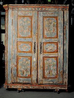 Northern European Painted Cabinet