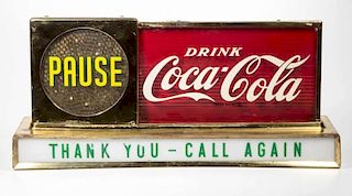 COCA-COLA LIGHT-UP MOTION ADVERTISING COUNTER-TOP SIGN