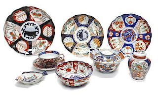 A Group of Japanese Porcelain Table Articles, Diameter of first 9 3/4 inches.