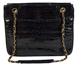 Vintage Crocodile Skin CHANEL Shoulder Bag