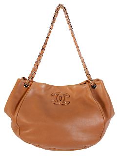 Caramel Tan Leather CHANEL Tote Bag