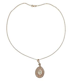 Effy 14K Gold Diamond Pendant Necklace 