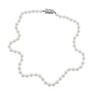 Mikimoto 18K Gold Clasp Pearl Necklace