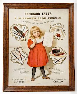 EBERHARD FABER STATIONER PAPER ADVERTISING SIGN