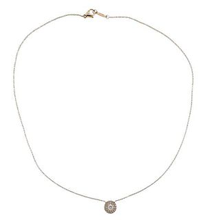 Tiffany &amp; Co Soleste 18K Gold Diamond Pendant Necklace