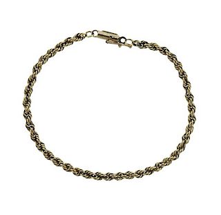 Tiffany &amp; Co 14K Gold Twisted Chain Bracelet