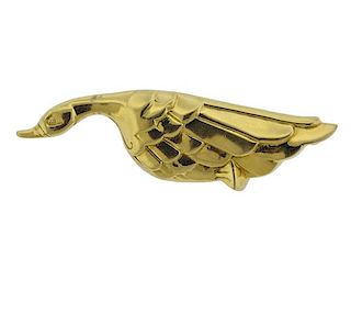 Tiffany &amp; Co 18K Gold Goose Brooch