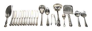 A Group of American Silver Flatware Articles, Various Makers, 19th-20th century,