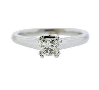 18K Gold Princess Cut Diamond Engagement Ring