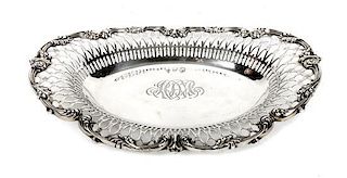 An American Silver Bread Tray, Black Starr & Frost, New York, NY, Early 20th Century, Length 12 1/2 inches.