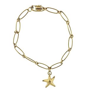 Tiffany &amp; Co Peretti 18k Gold Starfish Charm Bracelet
