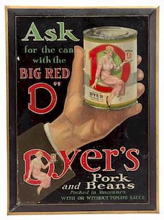 DYERS PORK AND BEANS ADVERTISING SIGN
