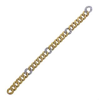 Pomellato 18K Gold Diamond Link Bracelet