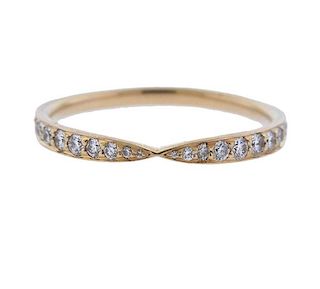 Tiffany &amp; Co Harmony 148K Gold Diamond Wedding Band Ring