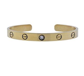 Cartier Love 18K Gold Diamond Cuff Bracelet
