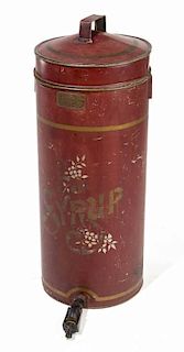 COUNTRY STORE PAINTED TIN SYRUP PERCULATOR