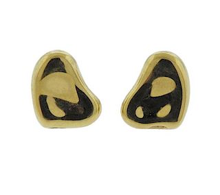 Tiffany &amp; Co Peretti 18K Gold Heart Earrings