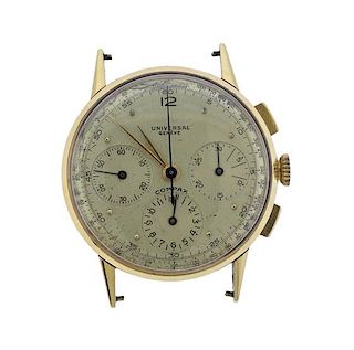 Universal Geneve 18K Gold Chronograph Watch 12550