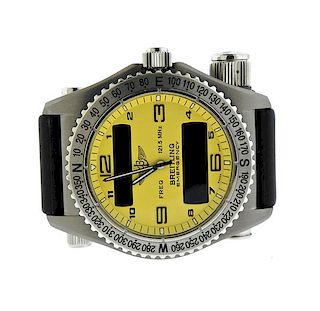 Breitling Emergency Titanium Rubber Strap Quartz Watch E56321
