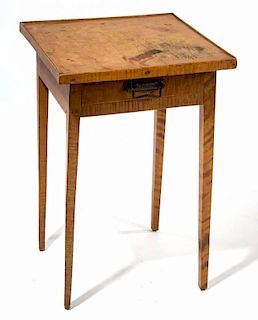 AMERICAN TIGER MAPLE STAND TABLE