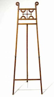 VICTORIAN OAK STICK-AND-BALL EASEL