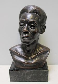 PIERETTE. Signed and Dated 48 Bronze Bust.