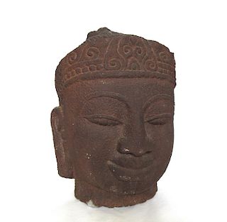 Khmer Stone Head of Avalokiteshvara.
