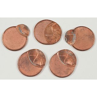 Five United States Off Center Coin Strikes