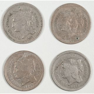 United States Three Cent Nickels 1865