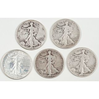 United States Liberty Walking Half Dollars 1940-1944