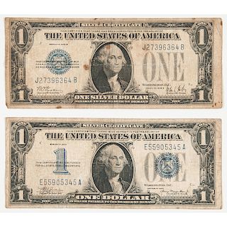 United States One Dollar Silver Certificates 1928 B, 1934