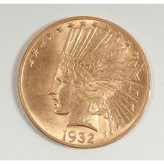 United States Indian Head $10 Gold Coin 1932