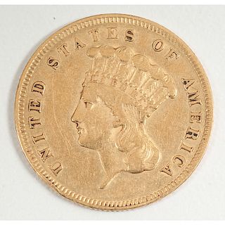 United States Indian Princess Head $3 Gold Coin 1855