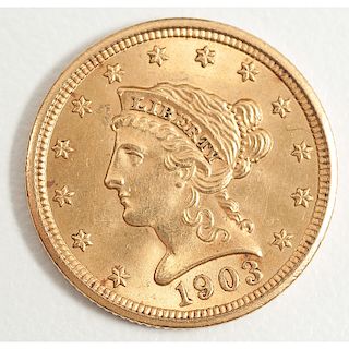 United States Liberty Head $2.50 Gold Coin 1903