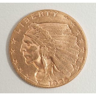 United States Indian Head $2.50 Coin 1925-D