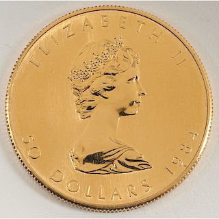 Canadian $50 Gold Maple Leaf 1984