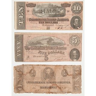 Assorted Confederate Currency