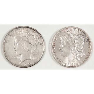United States Silver Dollars 1900-O, 1922-D