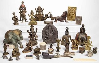 ASSORTED FIGURAL ELEPHANT ARTICLES, LOT OF 37