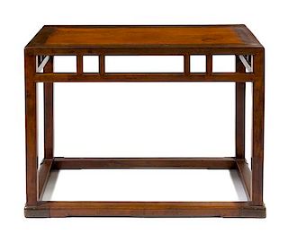* A Chinese Mixed Hardwood Side Table, Zhuo Height 31 x wisth 42 x depth 23 inches.