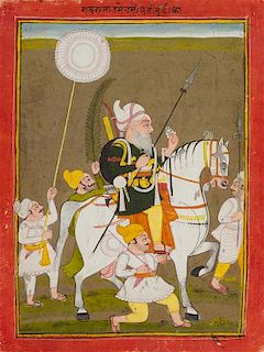 An Indian Miniature Painting 13 x 9 3/4 inches (image).
