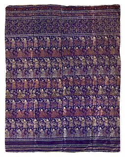* A Large Chinese Embroidered Silk Panel Length 70 x width 55 inches.