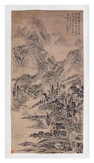 After to Wang Shimin, (1592-1680), Landscape