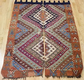 Kilim Carpet, Divided into 2 Panels.